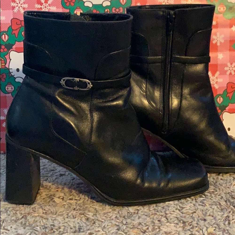 Women’s square toed mid booties